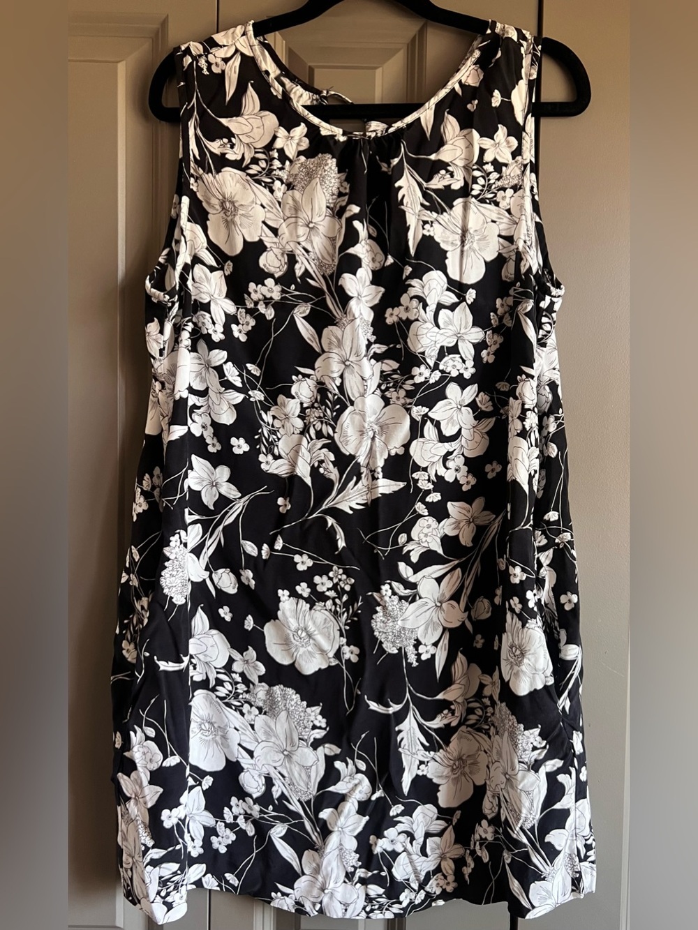 Shift Dress Joe Fresh Black and White Floral Mini Dress